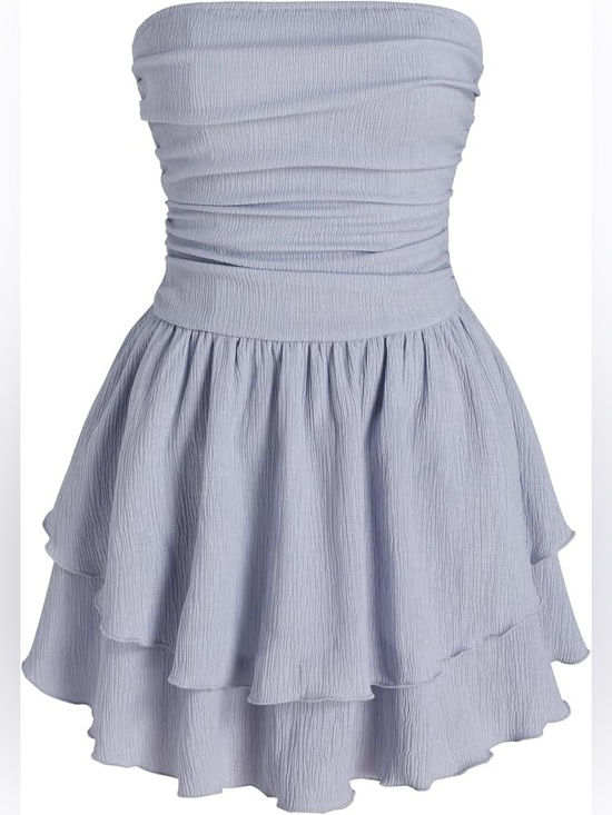 Cider Dresses & Skirts - CIDER blue ruffle mini dress size M